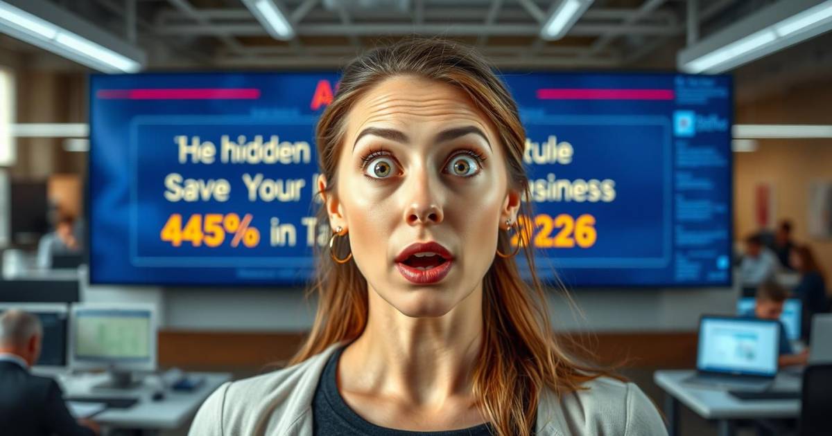 ALERTE : La nouvelle règle fiscale cachée qui va faire économiser 45% d'impôts à votre entreprise en 2026 !